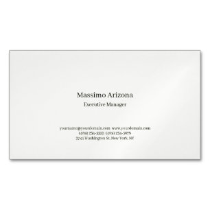 Cartão De Visitas Magnético Simples Moderno Profissional Minimalista