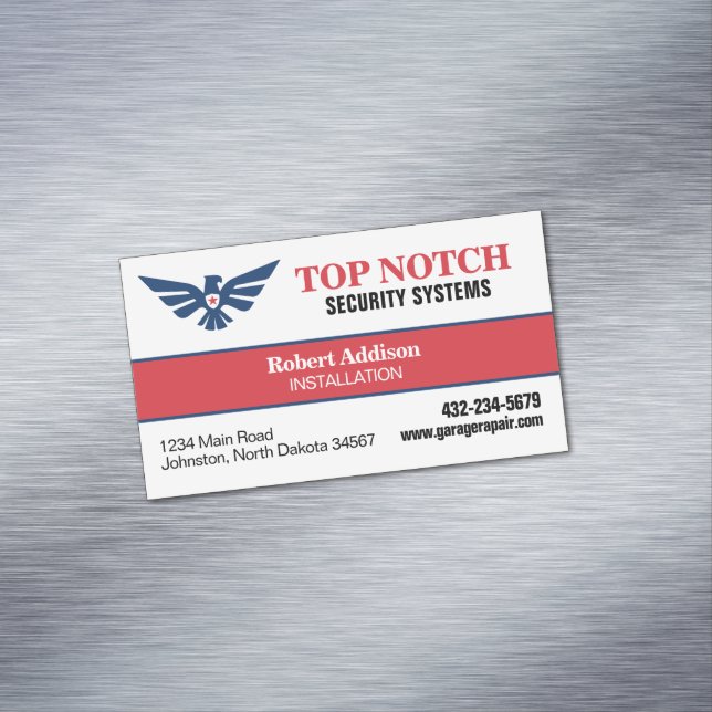 Cartão De Visitas Magnético Sistemas de segurança (Posição Original)