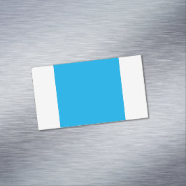Cartão De Visitas Magnético Solid Cyan Blue Background 