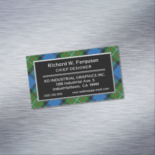 Cartão De Visitas Magnético Sotaque escocês Clan Fergusson Tartan