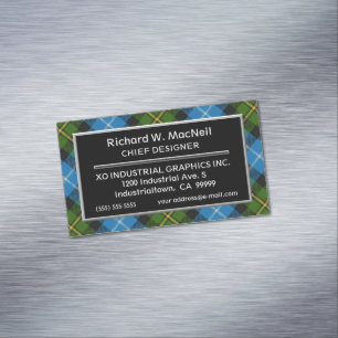 Cartão De Visitas Magnético Sotaque escocês Clan MacNeil Tartan