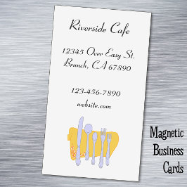 Cartão De Visitas Magnético Talheres de restaurante Cartão magnético personali