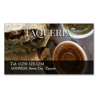 Cartão De Visitas Magnético taqueria  editable   business card