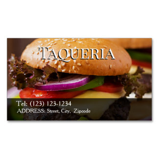 Cartão De Visitas Magnético taqueria  editable   business card