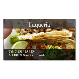 Cartão De Visitas Magnético taqueria services editable   business card