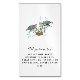 Cartão De Visitas Magnético TARTARTARUGAS MARÍTIMAS Personalizadas