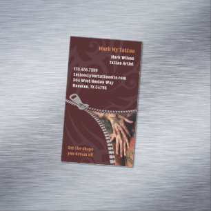 Cartão De Visitas Magnético Tatuagem