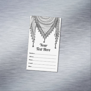 Cartão De Visitas Magnético Tecido Tradicional do Keffiyeh Scarf Palestino