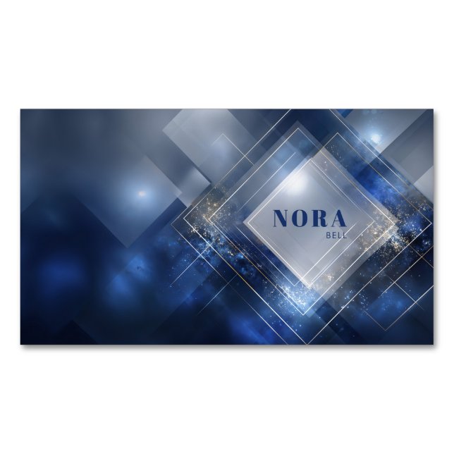 Cartão De Visitas Magnético Tecnologia Geométrica Moderna Futurística (Frente)