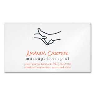 Cartão De Visitas Magnético Terapia de Massagem  Empresa De Terapia Física