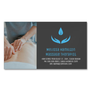 Cartão De Visitas Magnético Terapia de Massagem Proprietário Do Spa