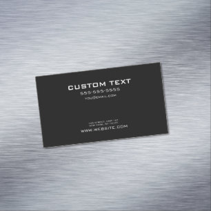 Cartão De Visitas Magnético TEXTO PERSONALIZADO - Crie seu próprio Minimalista