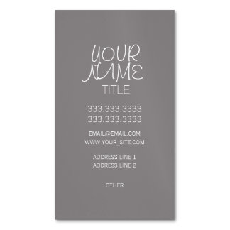 Cartão De Visitas Magnético Titânio Mão Livre Simples