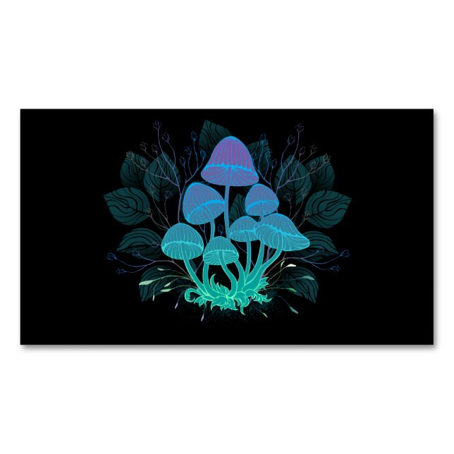 Cartão De Visitas Magnético Toadstools em arbustos (Frente)