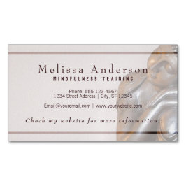 Cartão De Visitas Magnético Treinamento sobre saúde pacífica Buda