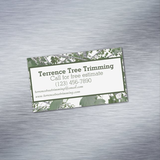 Cartão De Visitas Magnético Trimagem de Árvore (Posição Original)