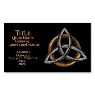 Cartão De Visitas Magnético Triquetra (Brown/prata)
