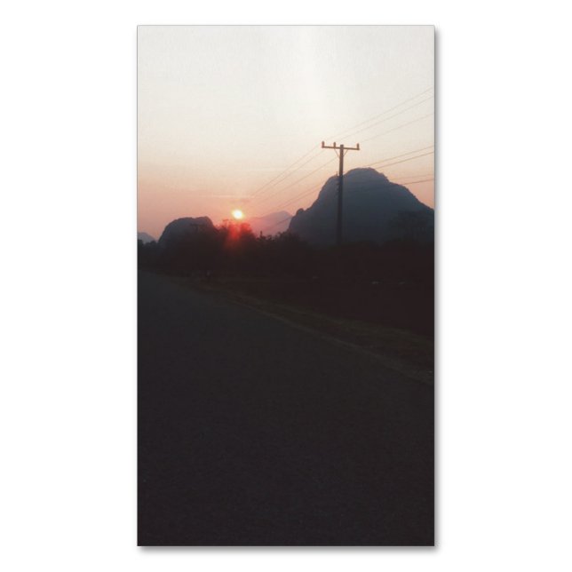 Cartão De Visitas Magnético Vang Vieng (Frente Vertical)