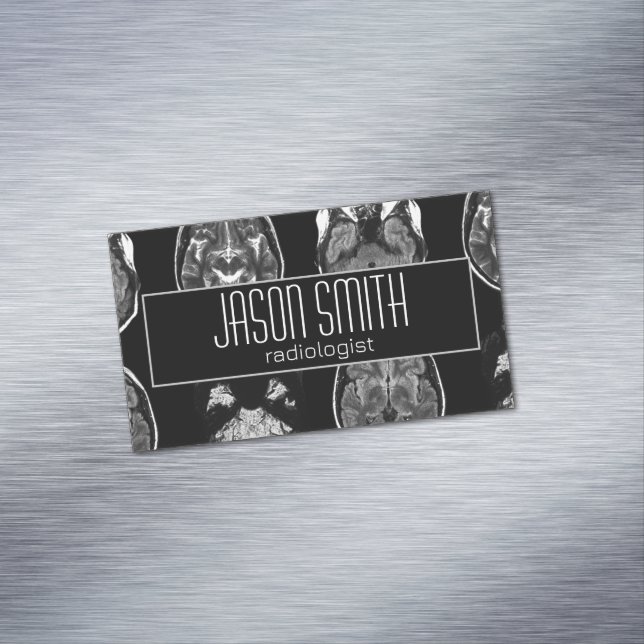 Cartão De Visitas Magnético Varredura por ressonância magnética do cérebro (Posição Original)