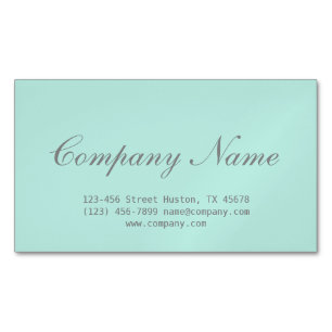 Cartão De Visitas Magnético verde-menta de cabelos de beleza minimalista moder