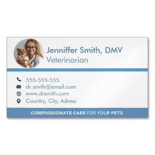Cartão De Visitas Magnético Veterinário Profissional Personalizável