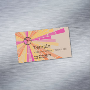 Cartão De Visitas Magnético Vidro Estreito