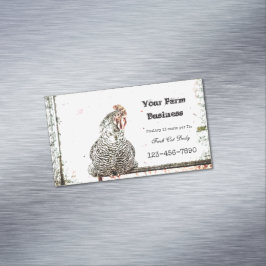 Cartão De Visitas Magnético Vintage Fazenda Vintage Textura Branca Antica País