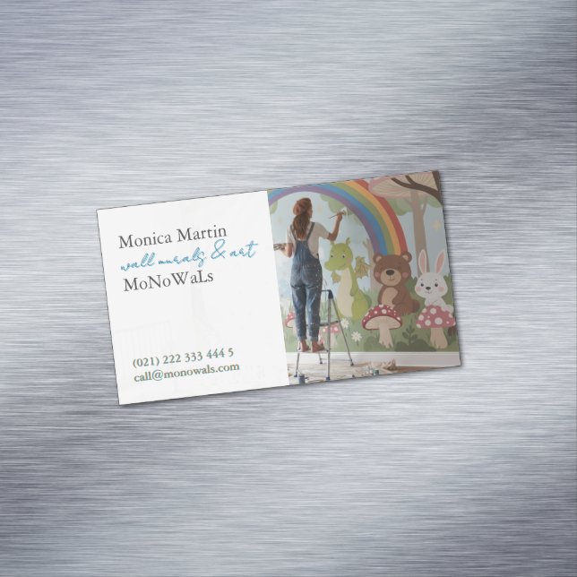 Cartão De Visitas Magnético Wall Mural Painter  (Posição Original)