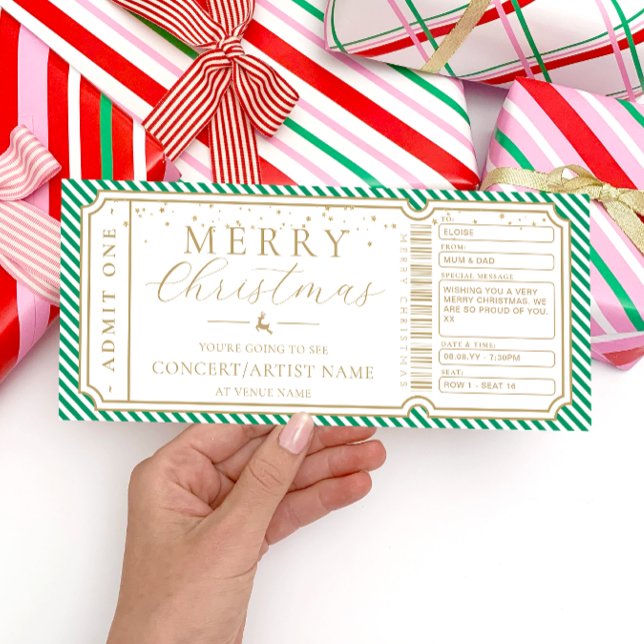 Cartão de Visor de Oferta de Oferta de Stripe Verd (Criador carregado)