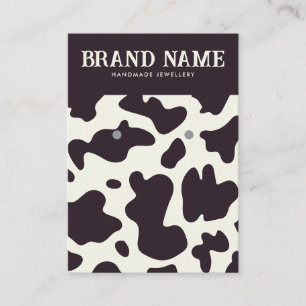 Cartão de Visor de Padrão de Boho de vaca