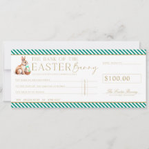 Cartão de Visor de Verificação de Páscoa Verde Eme
