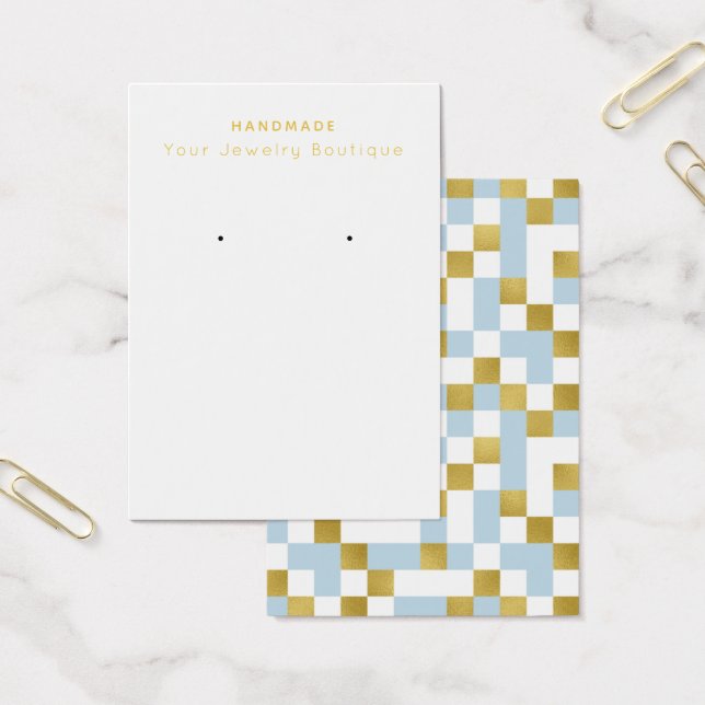 Cartão de Visor Dourado Mod Azul (Escritótio)