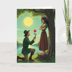 Cartão de Vista Cênica Amor em Flor