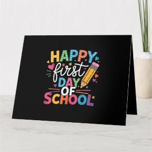 Cartão De Volta À Escola Feliz Primeiro Dia Do Professor