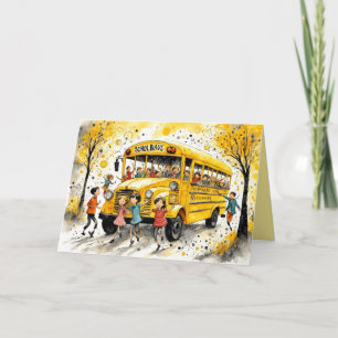 Cartão De volta à escola novamente