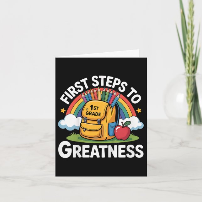 Cartão De Volta À Escola Para Crianças, Meninas, Estudant (Frente)