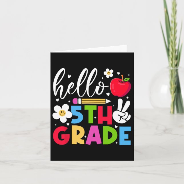 Cartão De Volta À Faculdade, Alô, 5º Grau, 5 Grau Bo (Frente)