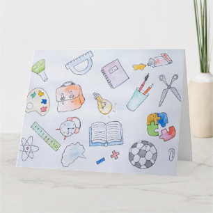 Cartão De Volta À Faculdade De Estudos, Escola