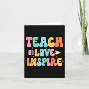 Cartão De Volta Ao Ensino Ensino O Amor Inspira Professor