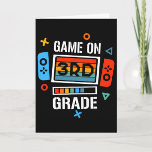 Cartão De Volta às Aulas Jogo Na 3ª Série Gamer Engraçado