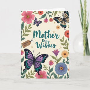 Cartão de Votos do Dia das Mães Cremoso