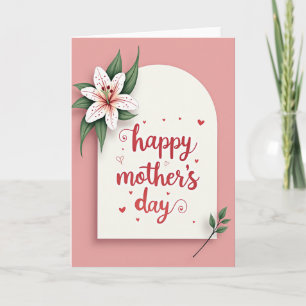 Cartão de Votos Elegantes para o Dia das Mães
