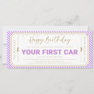 Cartão de Voucher de Presente de Aniversário do Pr