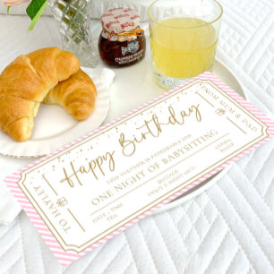 Cartão de Voucher para Presente de Aniversário Ros