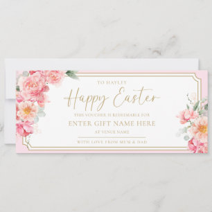 Cartão de Voucher Piper Peony Felz pascoa Gift