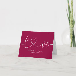 Cartão de Vows de Casamento