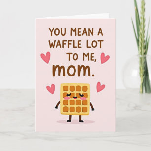 Cartão de Waffle do Dia das Mães