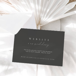 Cartão de Website de Casamento de Cinzas Mínima