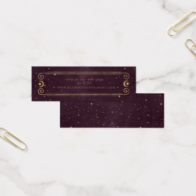 Cartão de Website de Casamento de Ouro Celestial B (Escritótio)