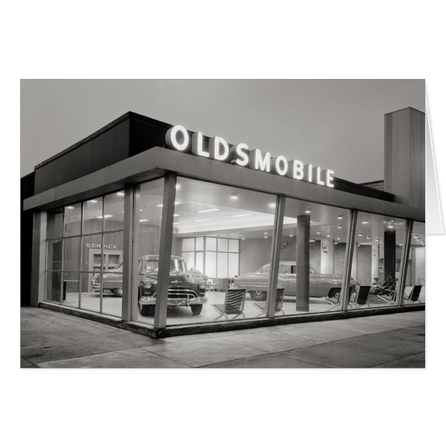 Cartão Dealerta Automático do Século médio, 1950. (Frente Horizontal)